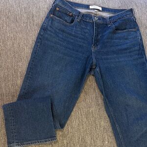 Abercrombie & Fitch the 90s Straight Mid Rise Blue Jeans size 30 short